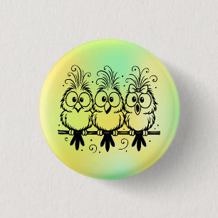 Grappige Vogels Cartoon-56456 Ronde Button 3,2 Cm