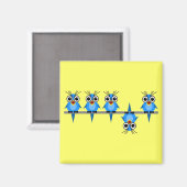 grappige vogels magneet (Voorkant / Achterkant)