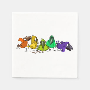 Grappige vogels servetten