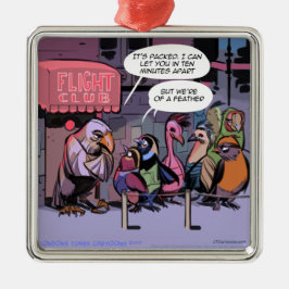 grappige vogels van een zeehond metalen ornament