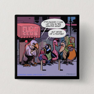 Grappige Vogels Van Elkaar Vierkante Button 5,1 Cm