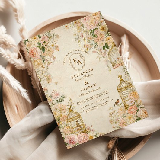 Grappige vogelzang rustieke elegantie kaart