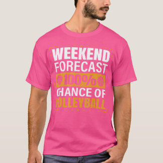 Grappige volleybal liefhebber weekend voorspelling t-shirt