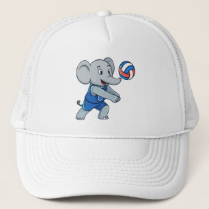 Grappige Volleybal Olifant Sporten Trucker Hoed Pet