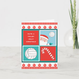 Grappige Volleybal Vakantie Kerstkaarten Feestdagen Kaart