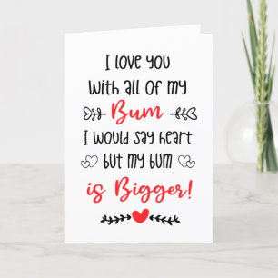 grappige volwassen valentijnen, ik hou van je met feestdagen kaart