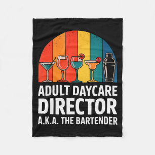 Grappige Volwassene Dagopvang Directeur AKA De Bar Fleece Deken