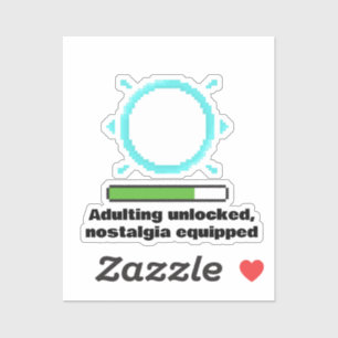 Grappige volwassene gamer citaat Retro level omh Sticker
