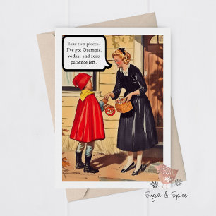 Grappige volwassene Halloween Moeder Sarcasme Wens Bedankkaart