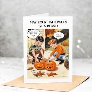 Grappige volwassene Halloween sarcastische wenskaa Bedankkaart