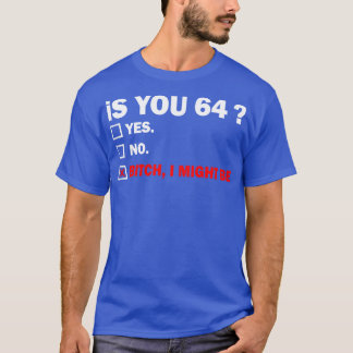 Grappige Volwassene sixtyfour 64 Jaar Oud Verjaard T-shirt