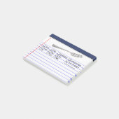 Grappige "vork" met multiple choice 4"x3" post-it® notes (Schuin)