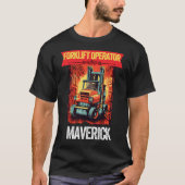 Grappige vorkheftruck gecertificeerd operator driv t-shirt (Voorkant)