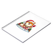 Grappige Vrede Hand Pommerse Kerstverlichting Vrou Notitieboek (Linkerzijde)