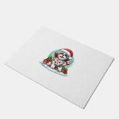 Grappige Vrede Hand Shih Tzu Kerstverlichting Vrou Deurmat (Schuin)