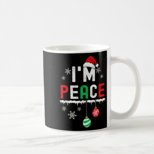 Grappige Vrede Ik Kom In Vrede Kerst Koppel Match Koffiemok (Rechts)