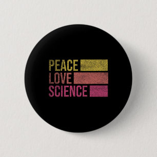 Grappige Vrede Liefde Wetenschap Liefhebbers Wisku Ronde Button 5,7 Cm