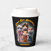 Grappige vrede. Liefs. Bellbottom. Hamster Supergr Papieren Bekers (Voorkant)