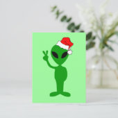 Grappige vredes vreemde santa feestdagenkaart (Staand voorkant)