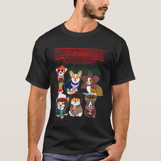 Grappige vreemdeling Corgis dingen T-shirt (Voorkant)