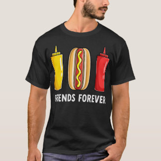 Grappige Vrienden Die Van Hotdogs Houden Voor Alti T-shirt