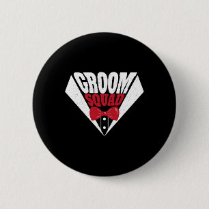 Grappige vrijgezellenfeest bruidegom squad hengst ronde button 5,7 cm