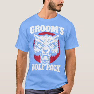 Grappige vrijgezellenfeest bruidegom Wolfpack huwe T-shirt