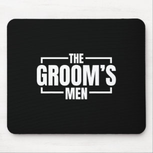 Grappige vrijgezellenfeest De bruidegom mannen sta Muismat