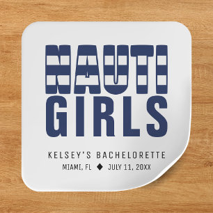 Grappige vrijgezellenfeest voor Nauti Girls Vierkante Sticker