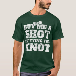 Grappige vrijgezellenparty shotglas bruidegom brui t-shirt