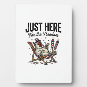 Grappige vrijheid haan vintage patriottisch shirt_ fotoplaat