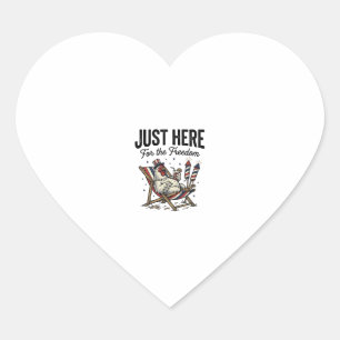 Grappige vrijheid haan vintage patriottisch shirt_ hart sticker