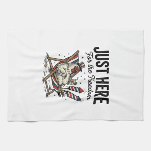 Grappige vrijheid haan vintage patriottisch shirt_ theedoek