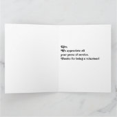 Grappige vrijwilliger bedankkaart (Binnen)