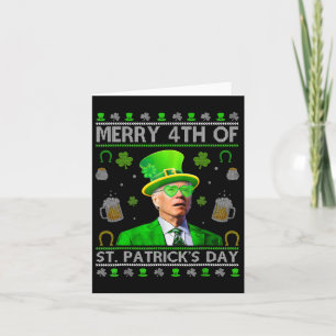 Grappige vrolijke 4e van St. Patricks Day Joe Bide Kaart