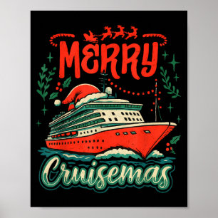 Grappige vrolijke Cruisemas vakantie Cruise vakant Poster