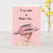 Grappige  vrolijke Moederdag Kaart (Gele Bloem)