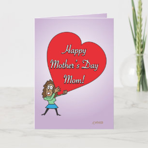 Grappige vrolijke Moederdag Kaart van dochter 1