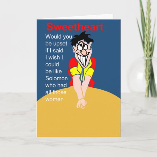 Grappige vrouw verjaardagswens kaart (Voorkant)