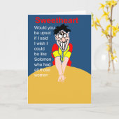 Grappige vrouw verjaardagswens kaart (Gele Bloem)