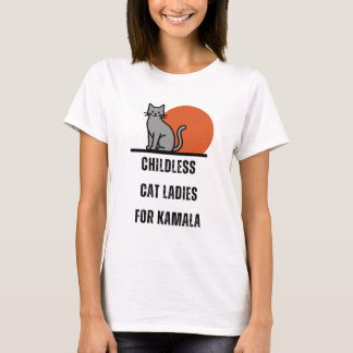 Grappige Vrouw zonder Kinderen en met Katten T-shirt