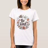 Grappige Vrouwen Gift Shirt Be Kind Retro Bee (Voorkant)