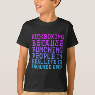 Grappige Vrouwen Kickboksen Slaan Mensen Wordt Afg T-shirt