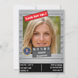 Grappige Vrouwen Politie Mugshot Verjaardagsgrap Kaart