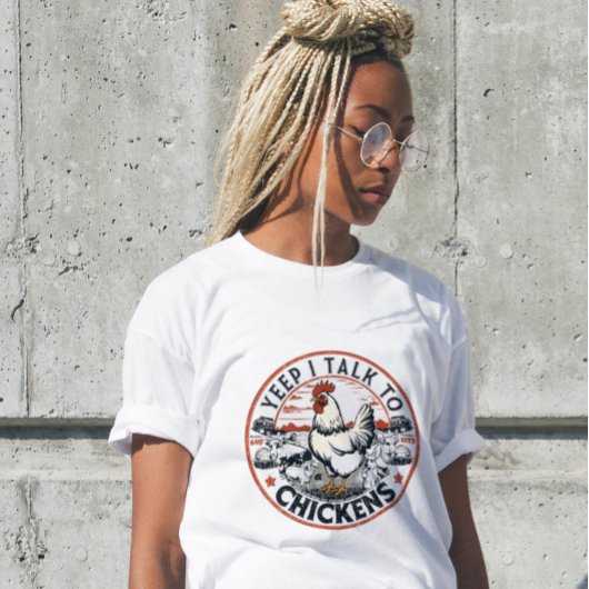 Grappige vrouwen shirts Yep ik praat met kippen