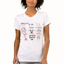 Grappige vrouwen T-Shirt met mooie gezicht stemmin