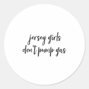 Grappige vrouwen uit New Jersey, Jersey-meisjes po Ronde Sticker