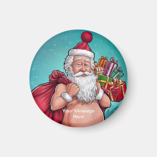 Grappige Vuil Santa Kerstcollectie Magneet (Voorkant)