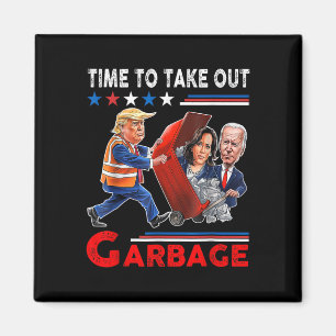 Grappige vuilnis voor Trump 2024 - Tijd om Th Magneet