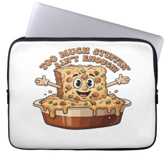 Grappige Vulling Overload Thanksgiving Klassiek T- Laptop Sleeve